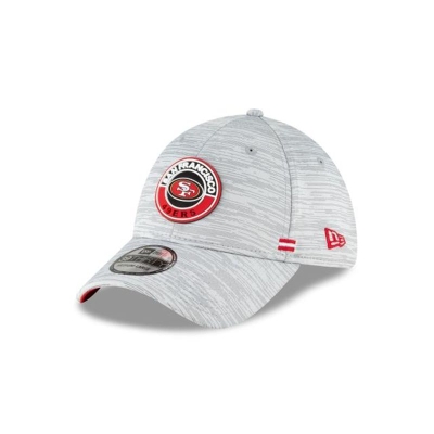 Grey San Francisco 49ers Hat - New Era NFL Official NFL Fall Sideline 39THIRTY Stretch Fit Caps USA4623985